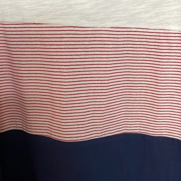 Doe & Rae size large red, white, blue color block soft and stretch cotton tank - Picture 2 of 6